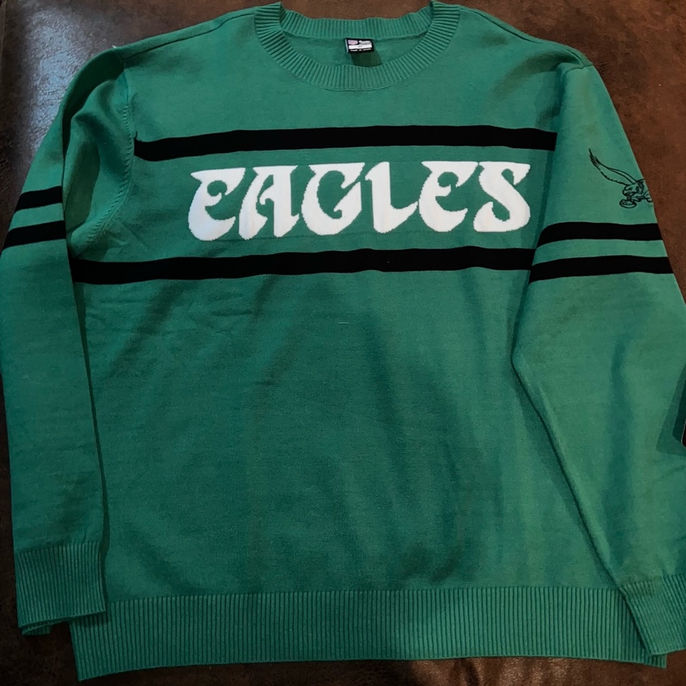 Philadelphia Eagles "Kelly Green" men’s vintage-style knit sweater NWT Size XL